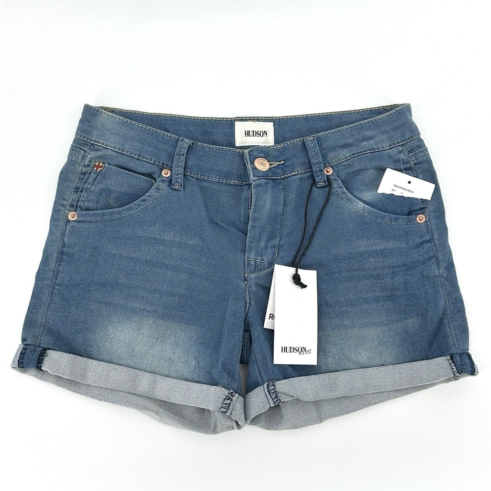 Hudson Kids! Girls Collin Roll Cuff Super Stretch Denim Short Shorts Size 16